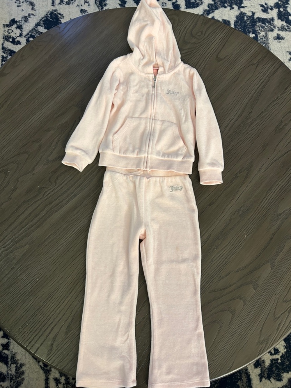 Juicy Couture Pale Pink Velour Hoodie & Pants Set